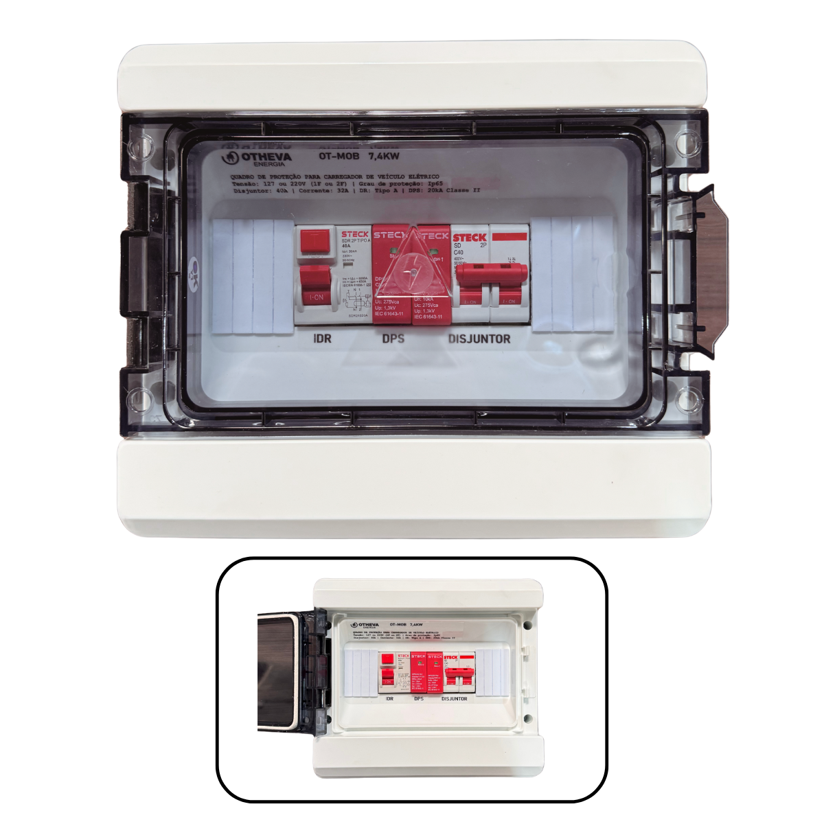 Quadro de Proteção para carregador de Veículo Elétrico 7,4kw