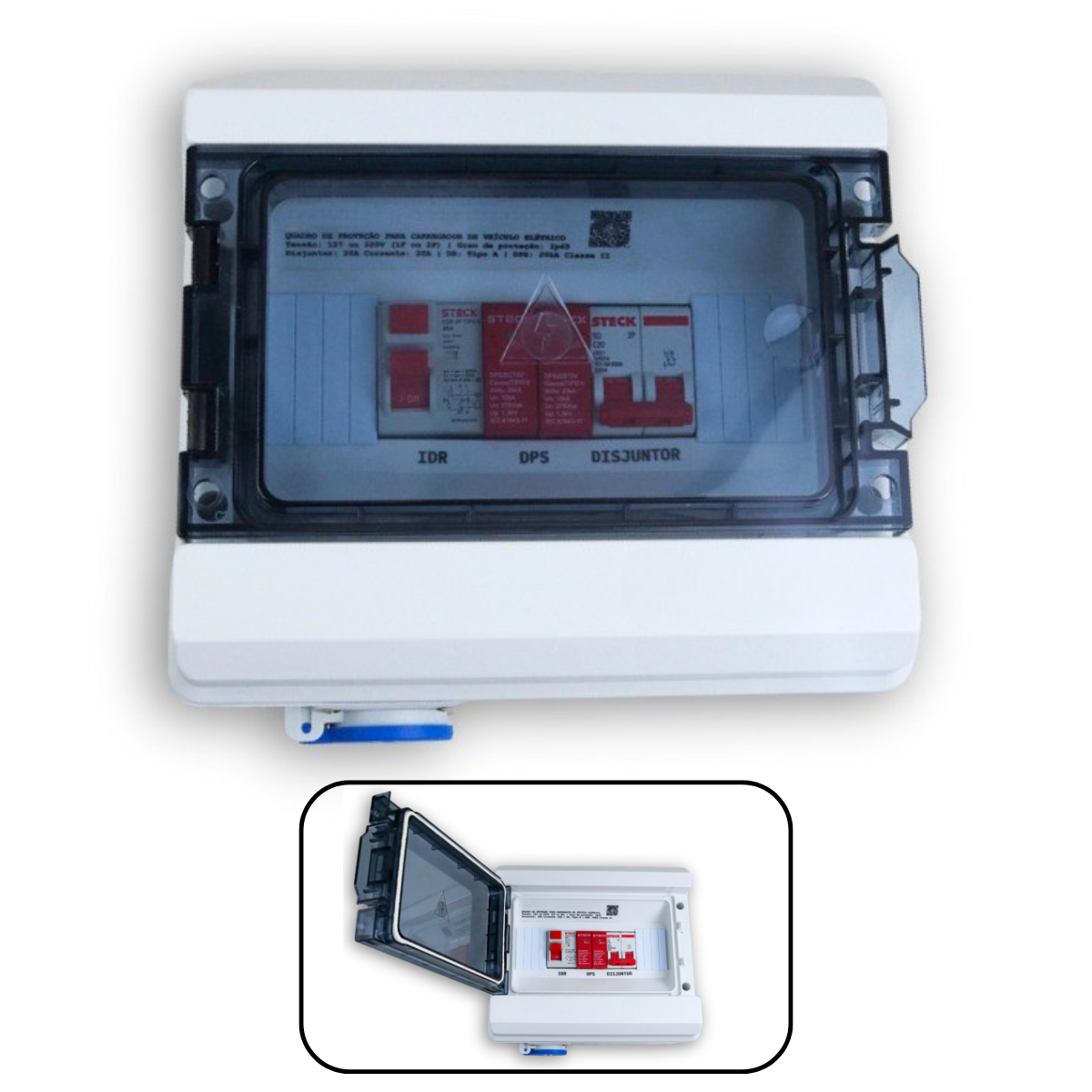 Quadro de Proteção para carregador de Veículo Elétrico 5kw com Tomada NBR